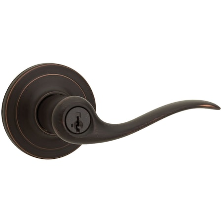Kwikset Tustin Entry Door Lock SmartKey W/ 6AL Latch and RCS Strike Venetian Bronze Finish 740TNL-11PS